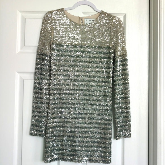 INMFL Alexandria silver sequin mini dress - Picture 7 of 12